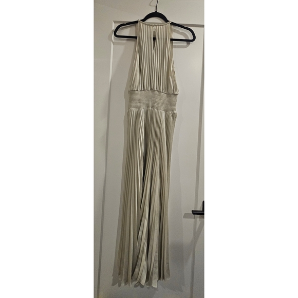 BABATON Intellect Satin Dress Matte Pearl Medium Aritzia NWT - Picture 7 of 10